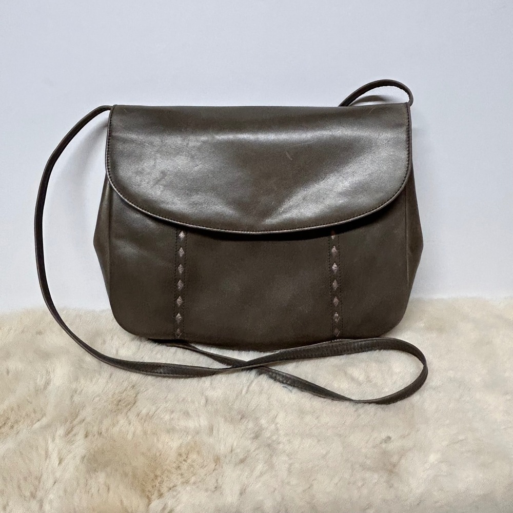Charles Jourdan Paris Vintage Leather Crossbody Bag Made in France